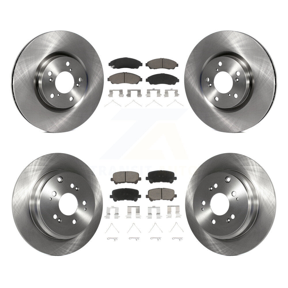 Front Rear Disc Brake Rotors And Ceramic Pads Kit For Honda Pilot Acura MDX ZDX