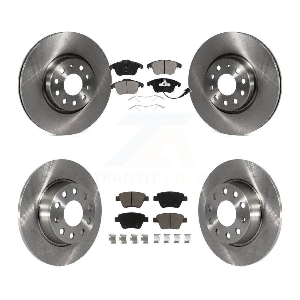 Front Rear Disc Brake Rotors And Ceramic Pads Kit For Volkswagen Passat