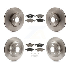 Front Rear Disc Brake Rotors And Ceramic Pads Kit For Mercedes-Benz E350 E400