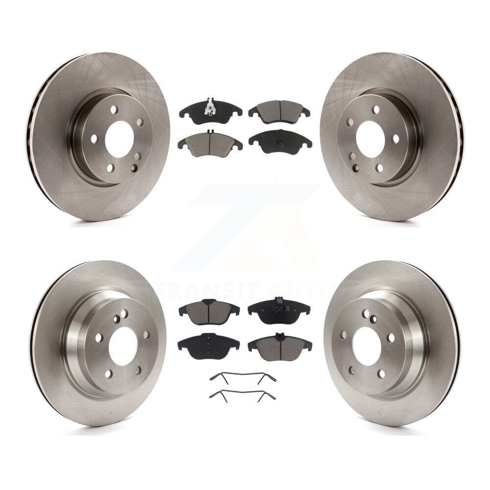 Front Rear Brake Rotors Ceramic Pad Kit For Mercedes-Benz E350 Convertible/Coupe