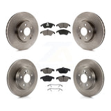 Front Rear Disc Brake Rotor And Ceramic Pad Kit For Mercedes-Benz E350 C300 C350