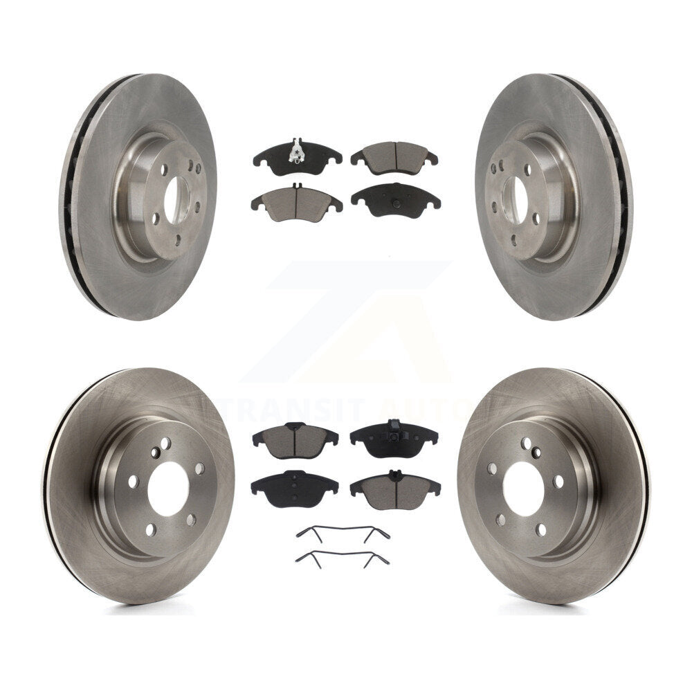 [Front+Rear] 2010-2011 Mercedes-Benz E550 Coupe Premium OE Brake Rotors & Ceramic Pads Kit For Max Braking