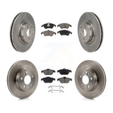 [Front+Rear] 2010-2011 Mercedes-Benz E550 Coupe Premium OE Brake Rotors & Ceramic Pads Kit For Max Braking