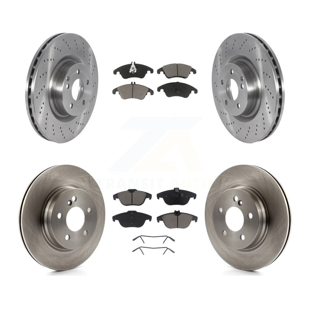 [Front+Rear] 2010-2011 Mercedes-Benz E550 Coupe Premium OE Brake Kit & Ceramic Pads For Max Braking