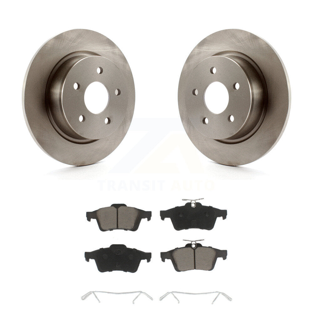 Rear Disc Brake Rotors And Ceramic Pad Kit For Ford Escape Transit Connect C-Max