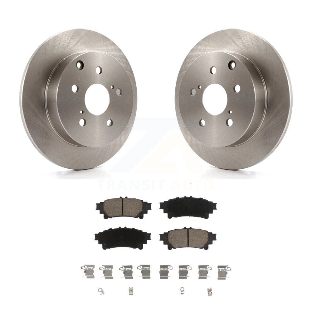 Rear Disc Brake Rotors And Ceramic Pads Kit For Toyota Prius V Mirai