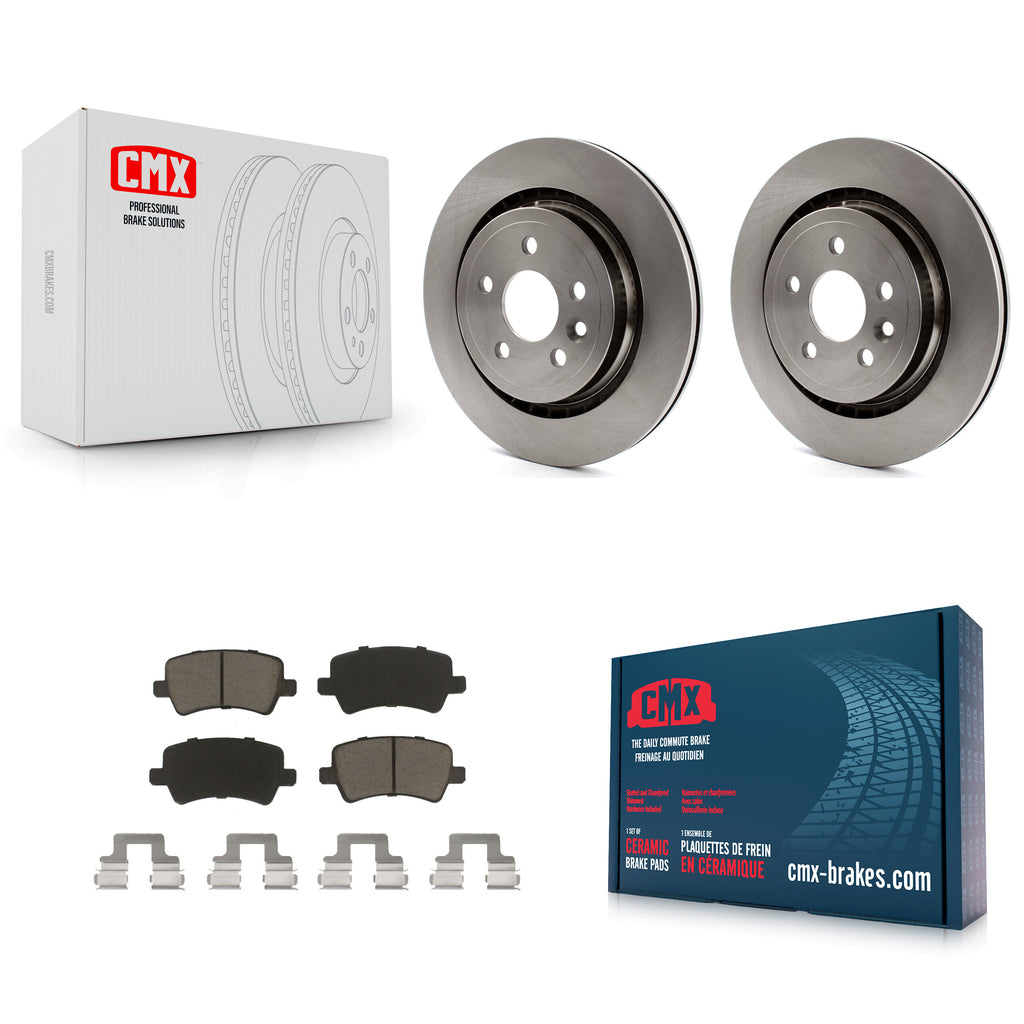 Rear Disc Brake Rotors And Ceramic Pads Kit For Volvo S60 XC70 S80 V60 V70
