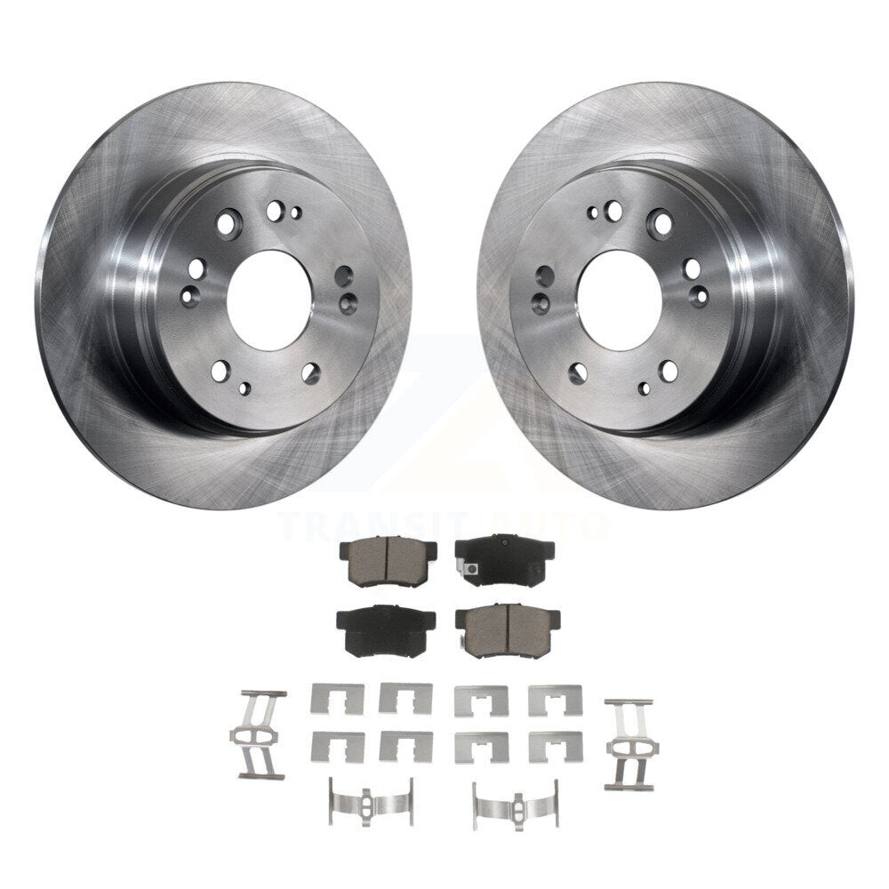 Rear Disc Brake Rotors And Ceramic Pads Kit For 2002-2004 Honda CR-V