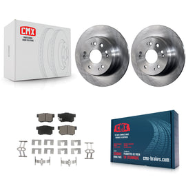 [Rear] 2002-2004 Honda CR-V Premium OE Brake Rotors & Ceramic Pads Kit For Max Braking
