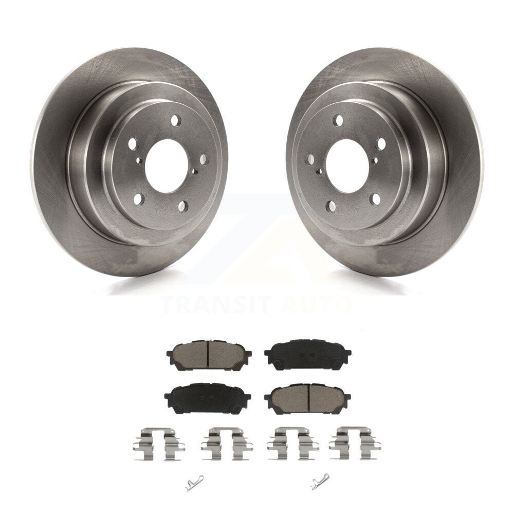 Rear Disc Brake Rotors And Ceramic Pad Kit For Subaru Forester Impreza Saab 9-2X