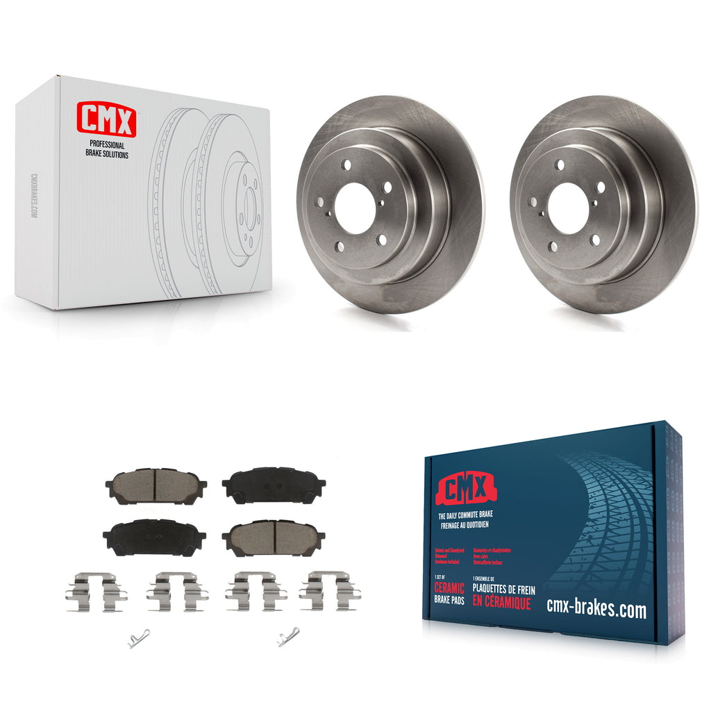 Rear Disc Brake Rotors And Ceramic Pad Kit For Subaru Forester Impreza Saab 9-2X