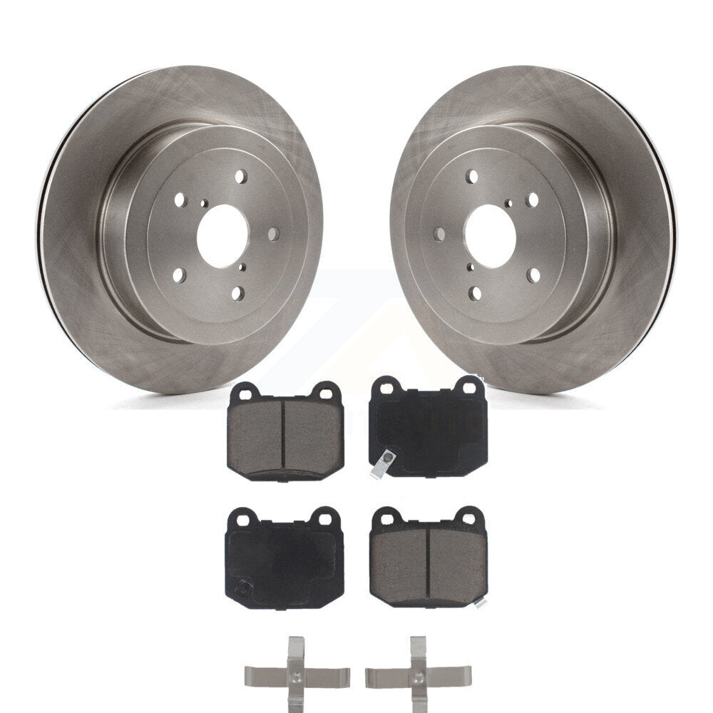 Rear Disc Brake Rotors And Ceramic Pads Kit For Subaru Impreza