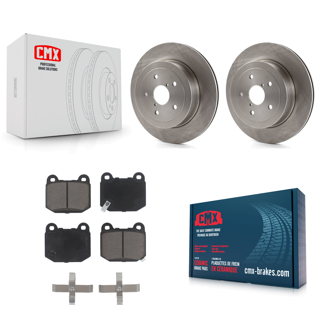 Rear Disc Brake Rotors And Ceramic Pads Kit For Subaru Impreza