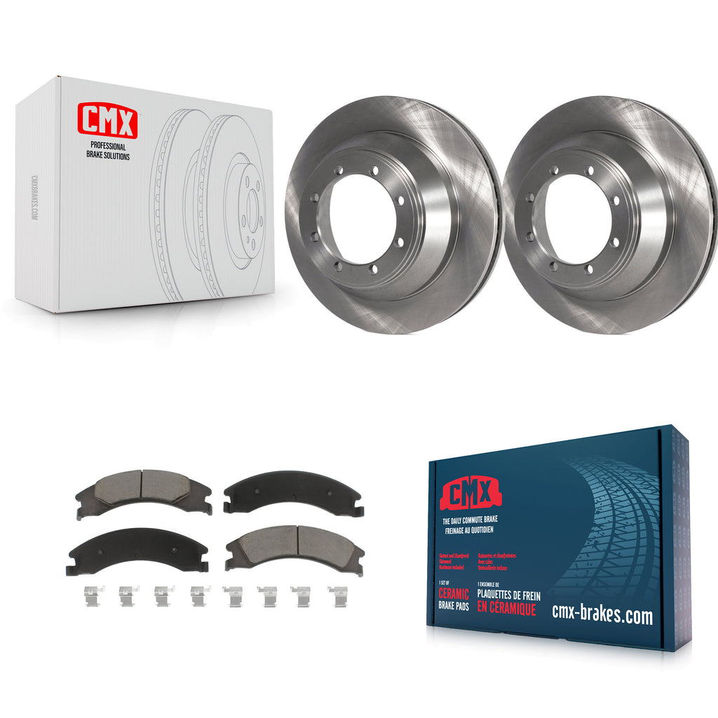[Rear] 09-10 Ford E-450 Super Duty DIESEL engine Premium OE Brake Rotors & Ceramic Pads Kit For Max Braking