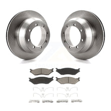 Charger l&#39;image dans la galerie, Rear Brake Rotors Ceramic Pad Kit For 03 Ford F-550 Super Duty With 8 Lug Wheels