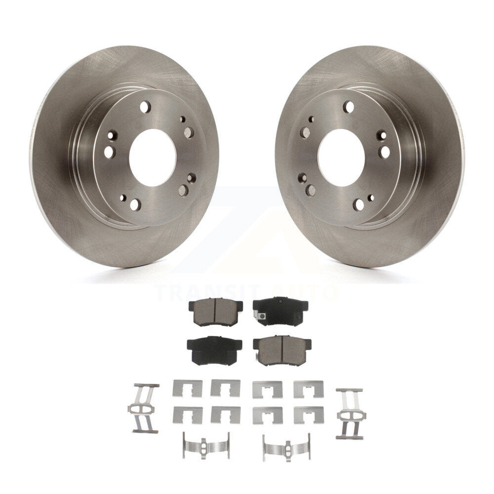 Rear Disc Brake Rotors And Ceramic Pads Kit For Honda Accord Acura TSX