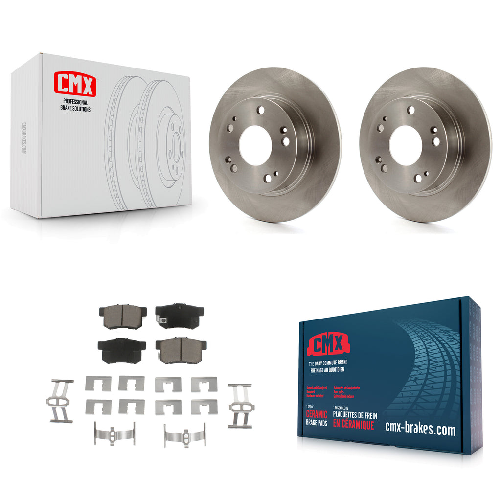 Rear Disc Brake Rotors And Ceramic Pads Kit For Honda Accord Acura TSX