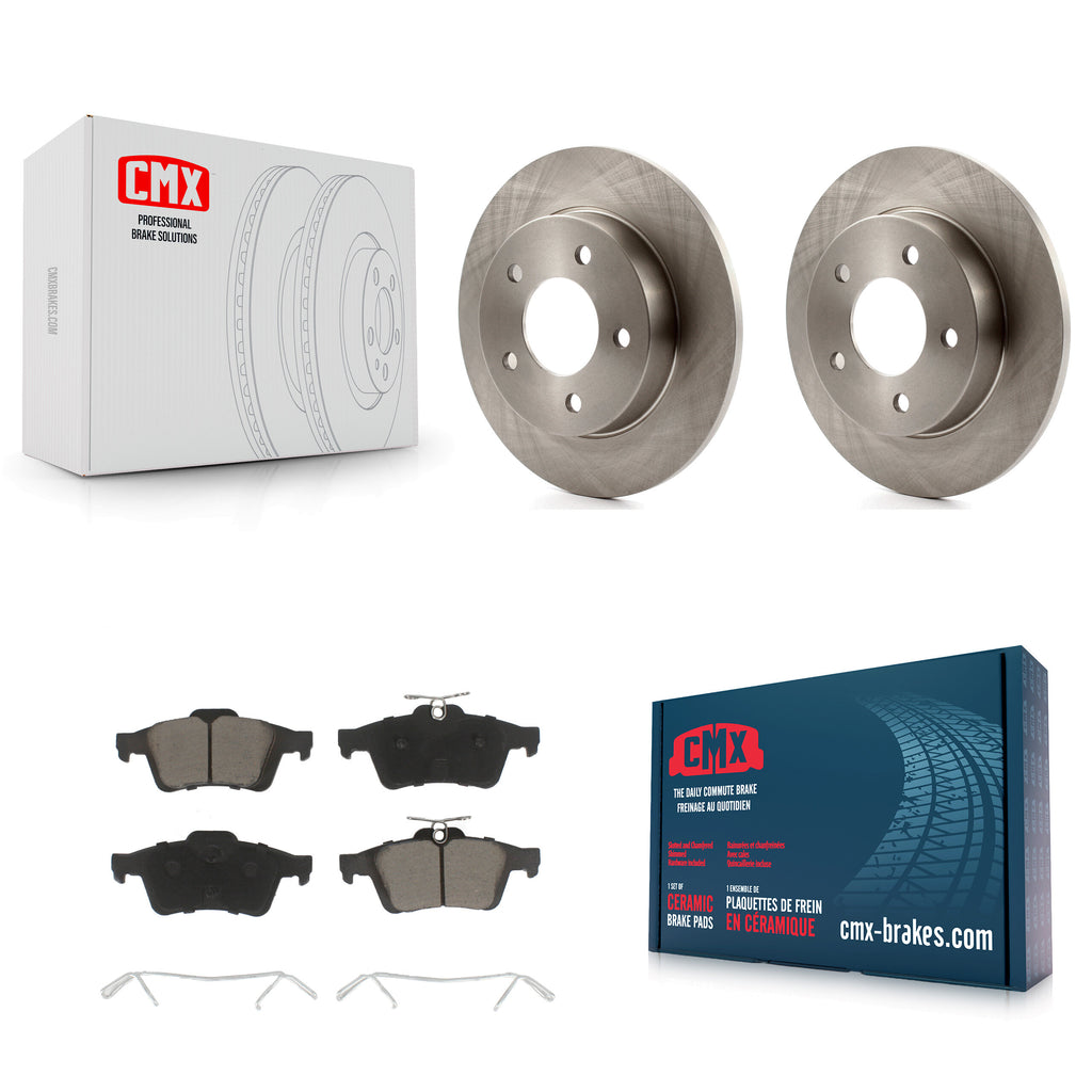 Rear Disc Brake Rotors And Ceramic Pads Kit For Mazda 3 Sport