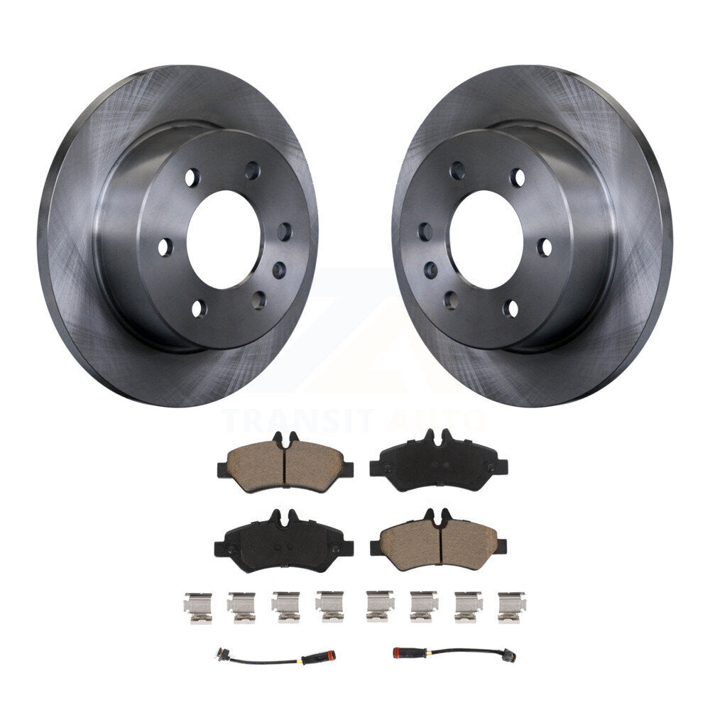 Rear Disc Brake Rotor Ceramic Pad Kit For Sprinter 2500 Mercedes-Benz Dodge 3500