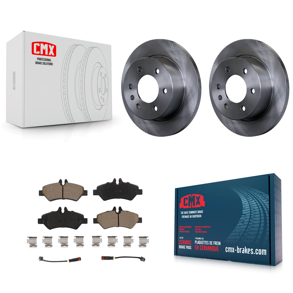Rear Disc Brake Rotor Ceramic Pad Kit For Sprinter 2500 Mercedes-Benz Dodge 3500
