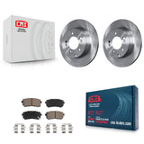 Rear Disc Brake Rotors And Ceramic Pads Kit For Hyundai Sonata Kia Optima