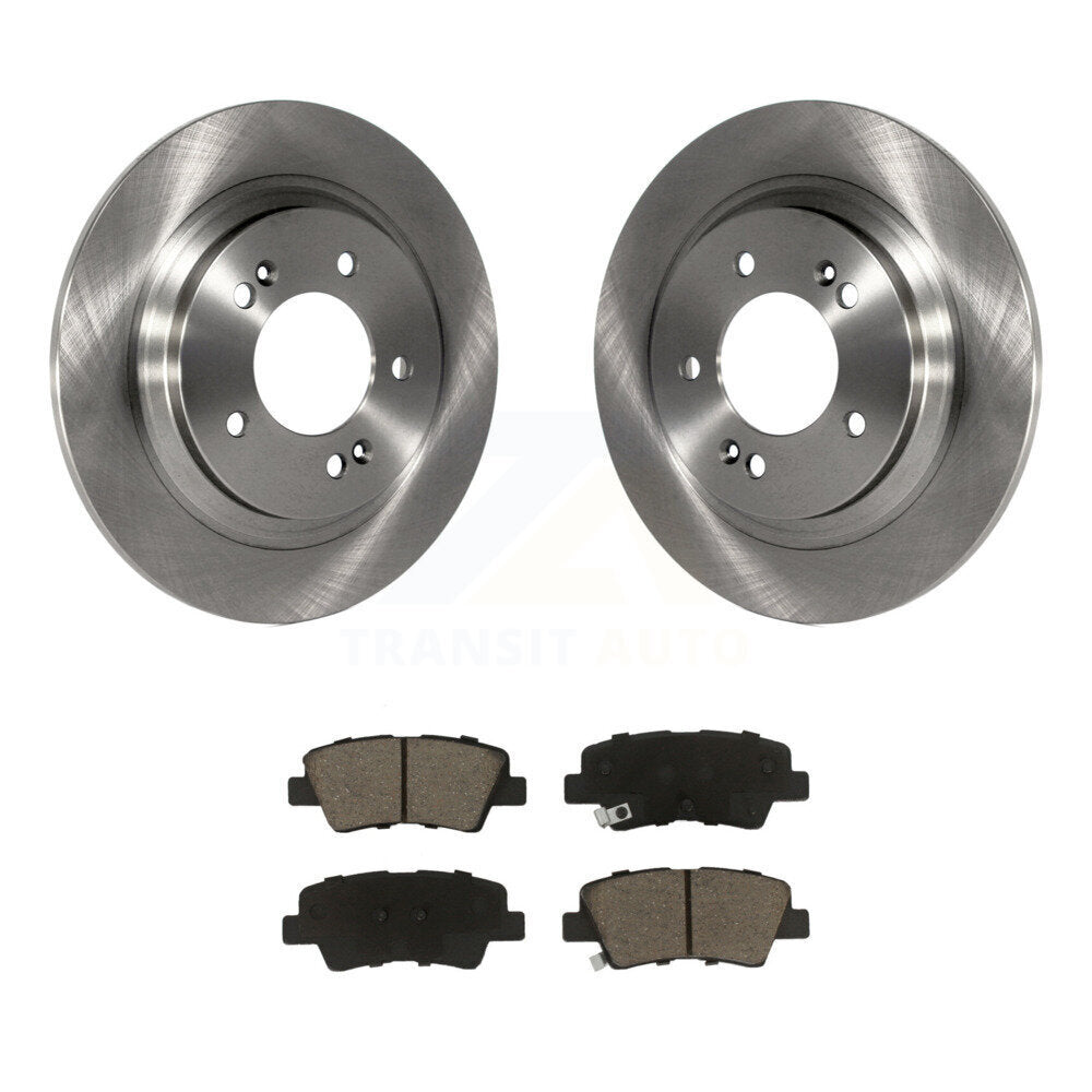 Rear Brake Rotor & Ceramic Pad Kit For Hyundai Sonata Kia Optima Elantra GT Soul