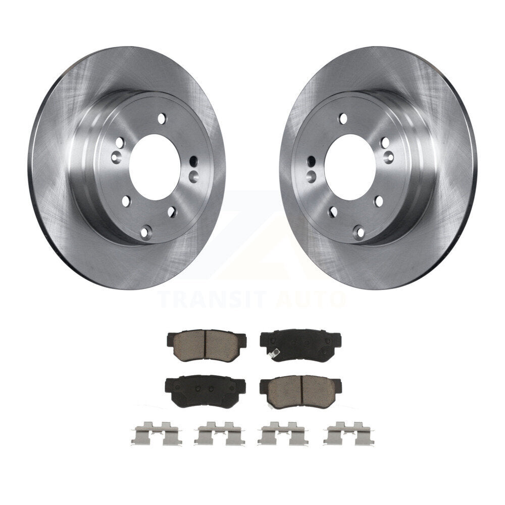 Rear Disc Brake Rotors And Ceramic Pads Kit For Hyundai Sonata 3.3L