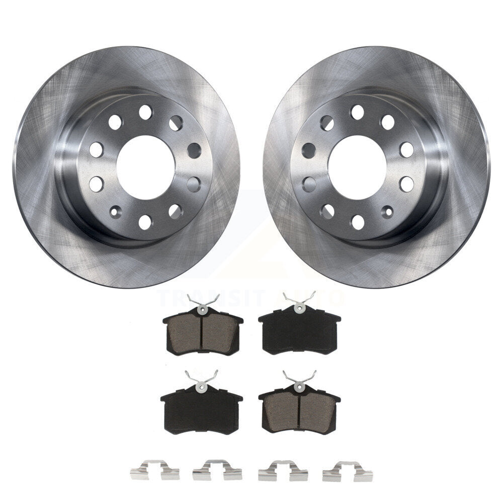 Rear Brake Rotor And Ceramic Pad Kit For Volkswagen Jetta Beetle Golf SportWagen