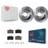 Rear Brake Rotor And Ceramic Pad Kit For Volkswagen Jetta Beetle Golf SportWagen