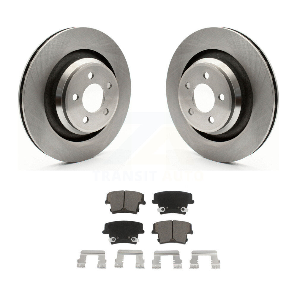 Rear Brake Rotors Ceramic Pad Kit For 2015 Dodge Charger R T Scat Pack with 6.4L