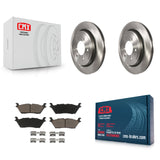 Rear Disc Brake Rotor Ceramic Pad Kit For Ford F-150 With Electric Parking