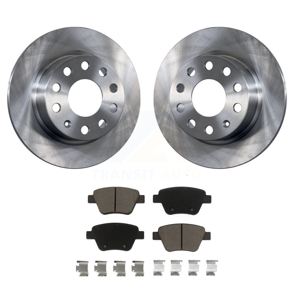 Rear Disc Brake Rotors And Ceramic Pads Kit For Volkswagen Beetle GTI Eos