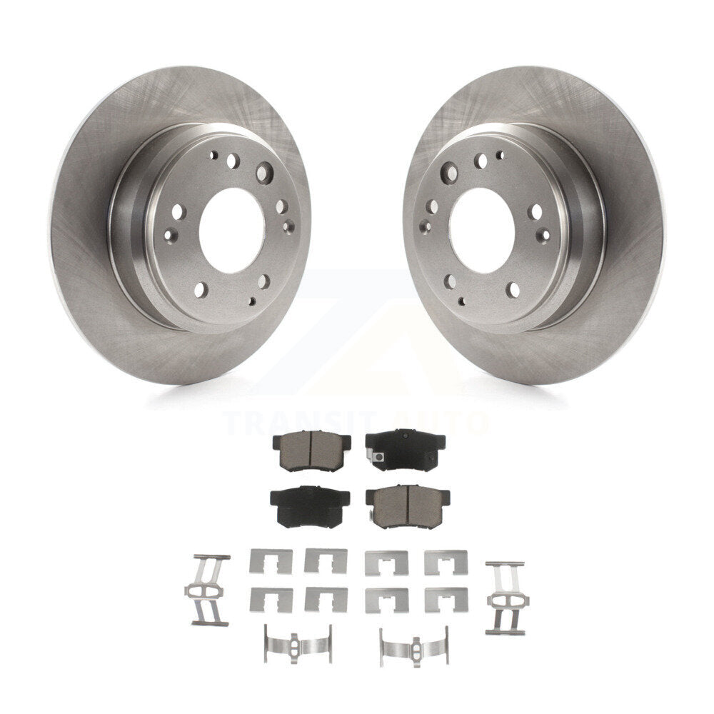 Rear Brake Rotor & Ceramic Pad Kit For Acura Honda Odyssey Legend RL Isuzu Oasis