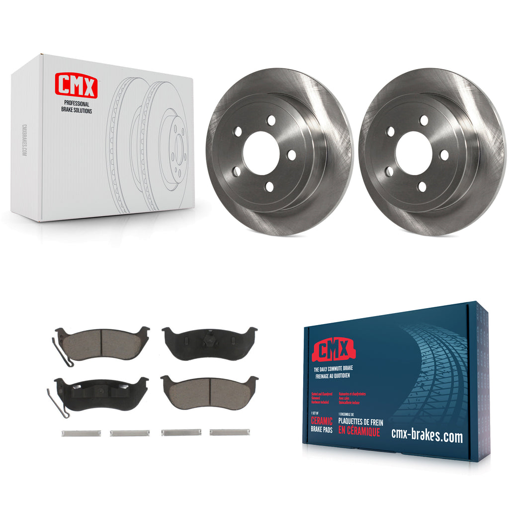 Rear Disc Brake Rotors And Ceramic Pads Kit For Jeep Liberty Wrangler TJ