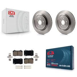 Rear Disc Brake Rotors And Ceramic Pads Kit For Chevrolet Camaro Cadillac CTS