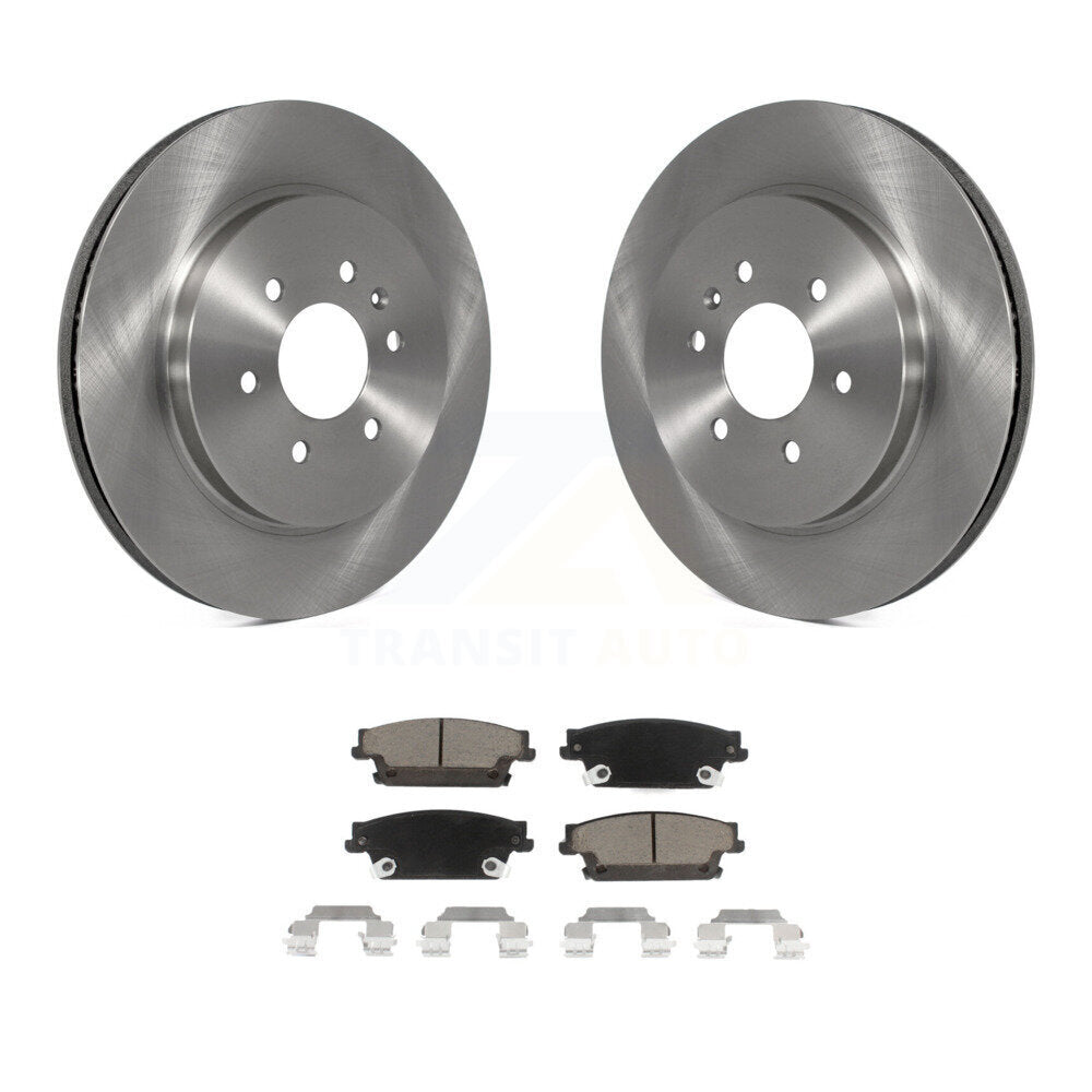 Rear Disc Brake Rotors And Ceramic Pads Kit For Cadillac SRX