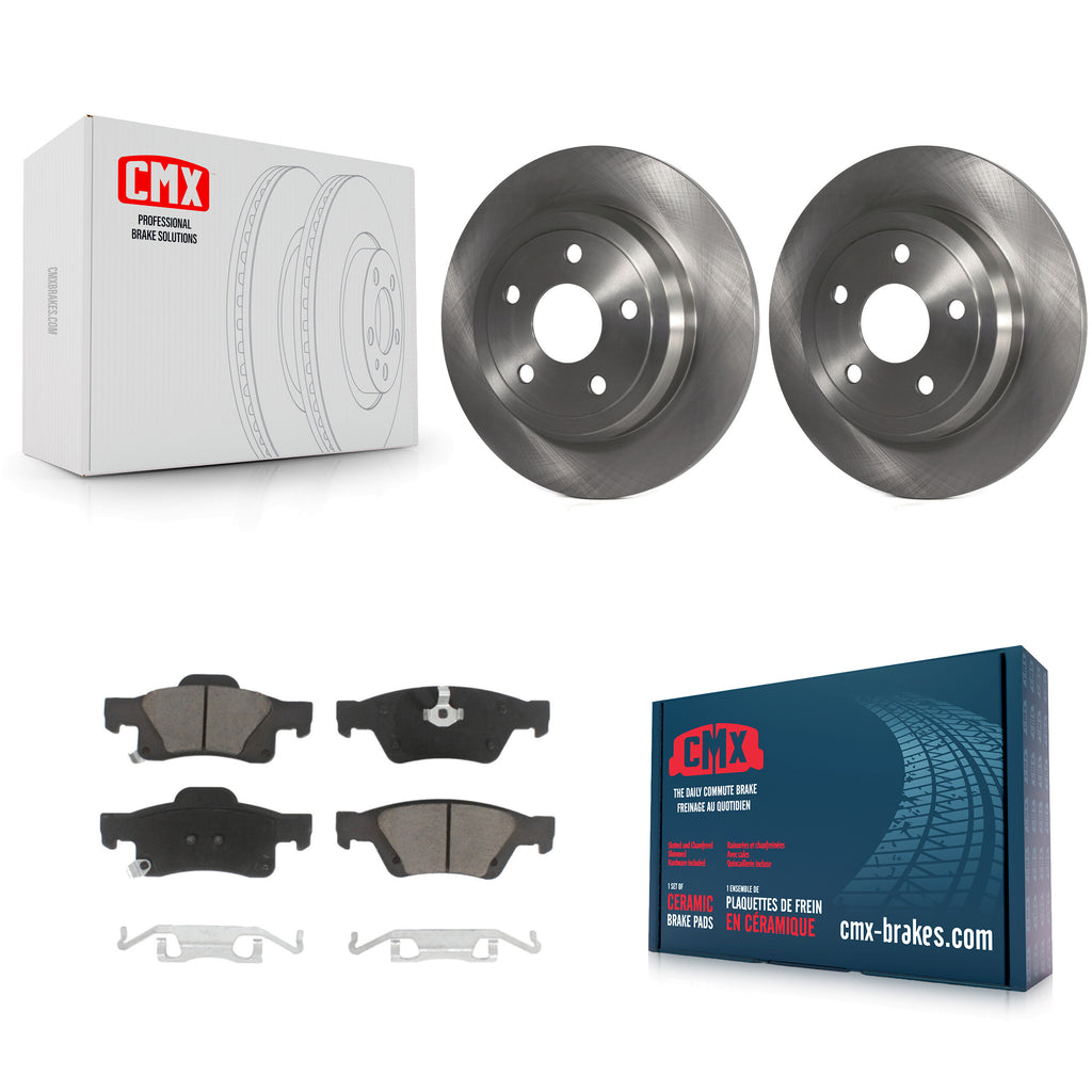 Rear Disc Brake Rotors And Ceramic Pad Kit For Jeep Grand Cherokee Dodge Durango
