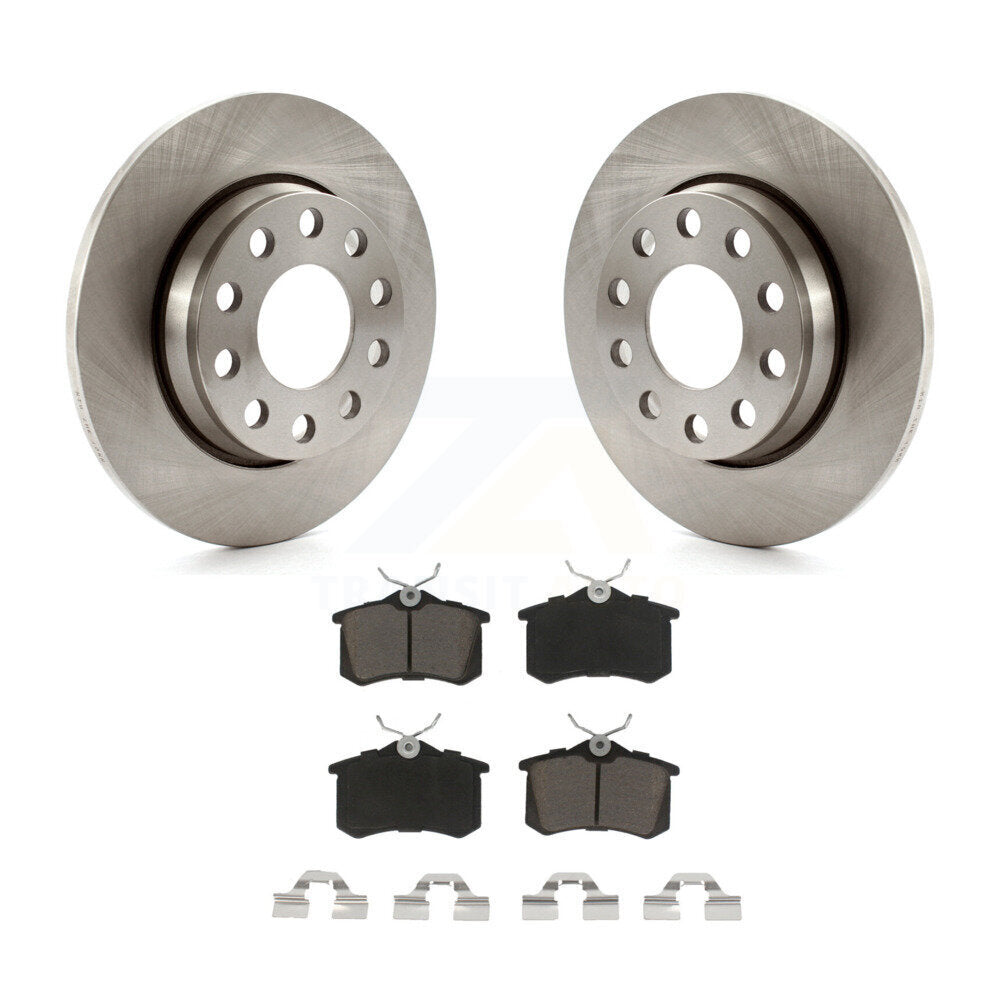 Rear Brake Rotor & Ceramic Pad Kit For Audi A4 Quattro With 255mm Diameter