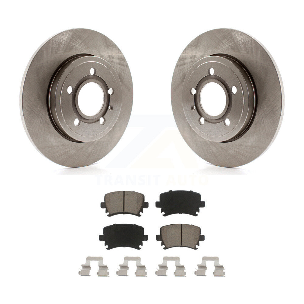 Rear Disc Brake Rotors And Ceramic Pads Kit For Audi A4 Quattro