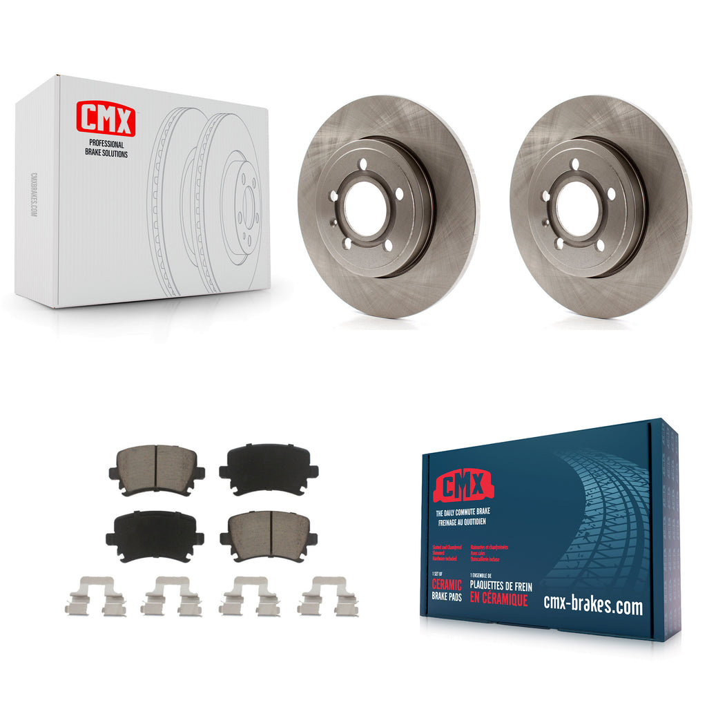 Rear Disc Brake Rotors And Ceramic Pads Kit For Audi A4 Quattro