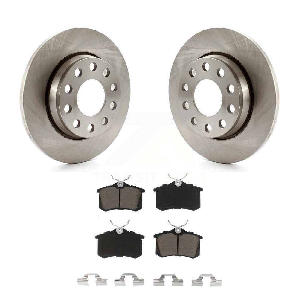 Rear Brake Rotor & Ceramic Pad Kit For Audi A4 Quattro With 255mm Diameter