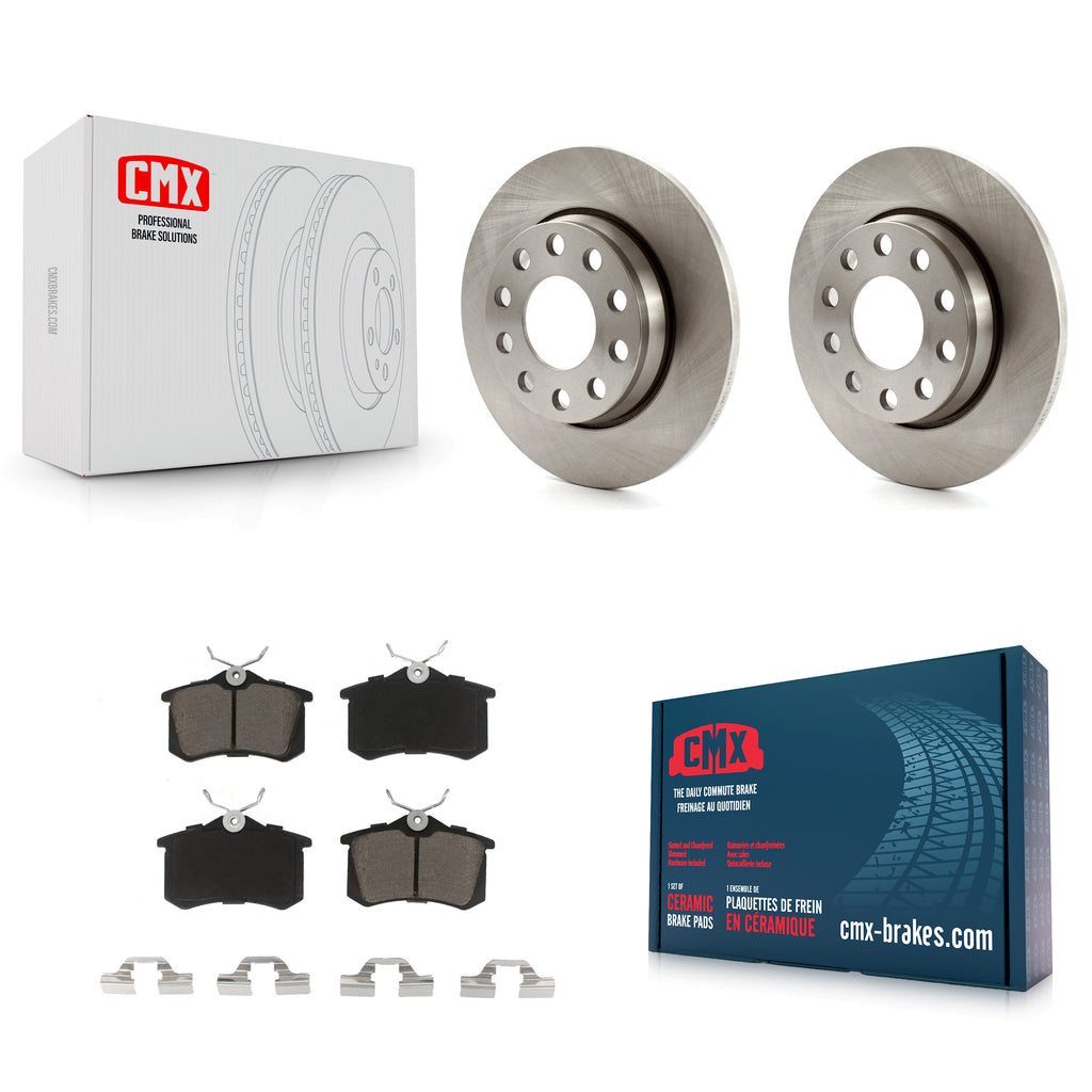Rear Brake Rotor & Ceramic Pad Kit For Audi A4 Quattro With 255mm Diameter