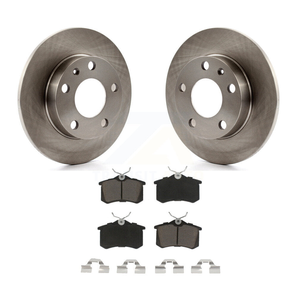 Rear Disc Brake Rotors And Ceramic Pads Kit For Audi A4 S4