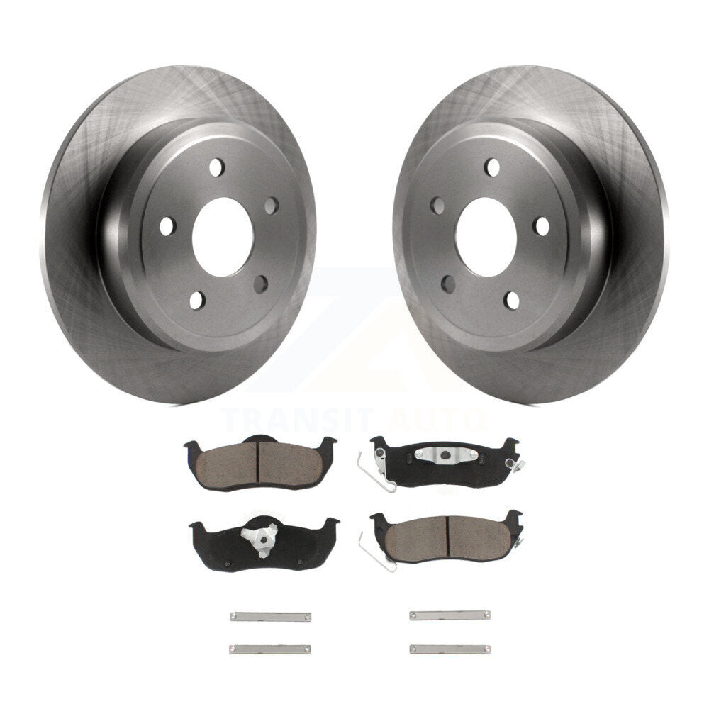 Rear Disc Brake Rotors And Ceramic Pads Kit For Jeep Grand Cherokee Commander