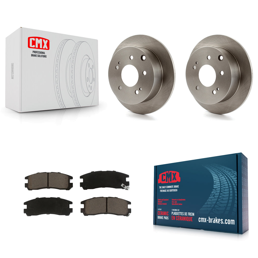 Rear Disc Brake Rotors And Ceramic Pads Kit For Mitsubishi Galant Eclipse
