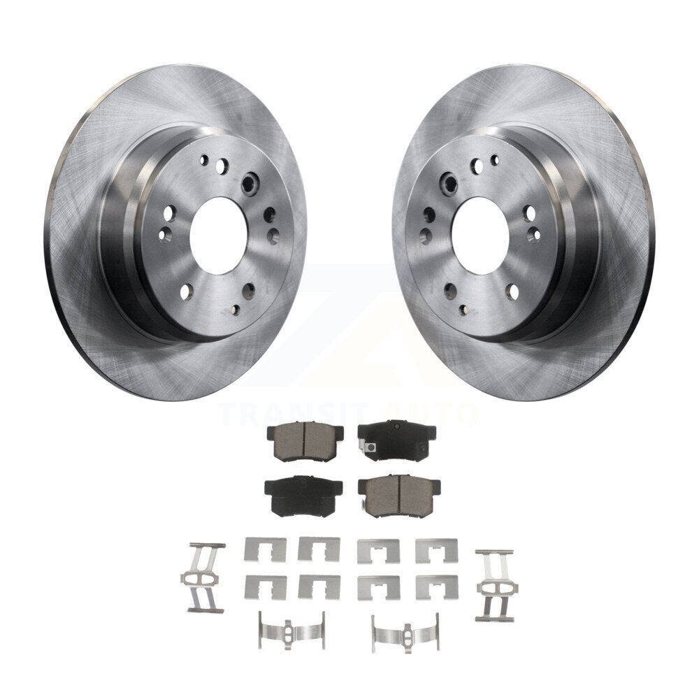 Rear Disc Brake Rotors And Ceramic Pads Kit For Acura TL Honda Element