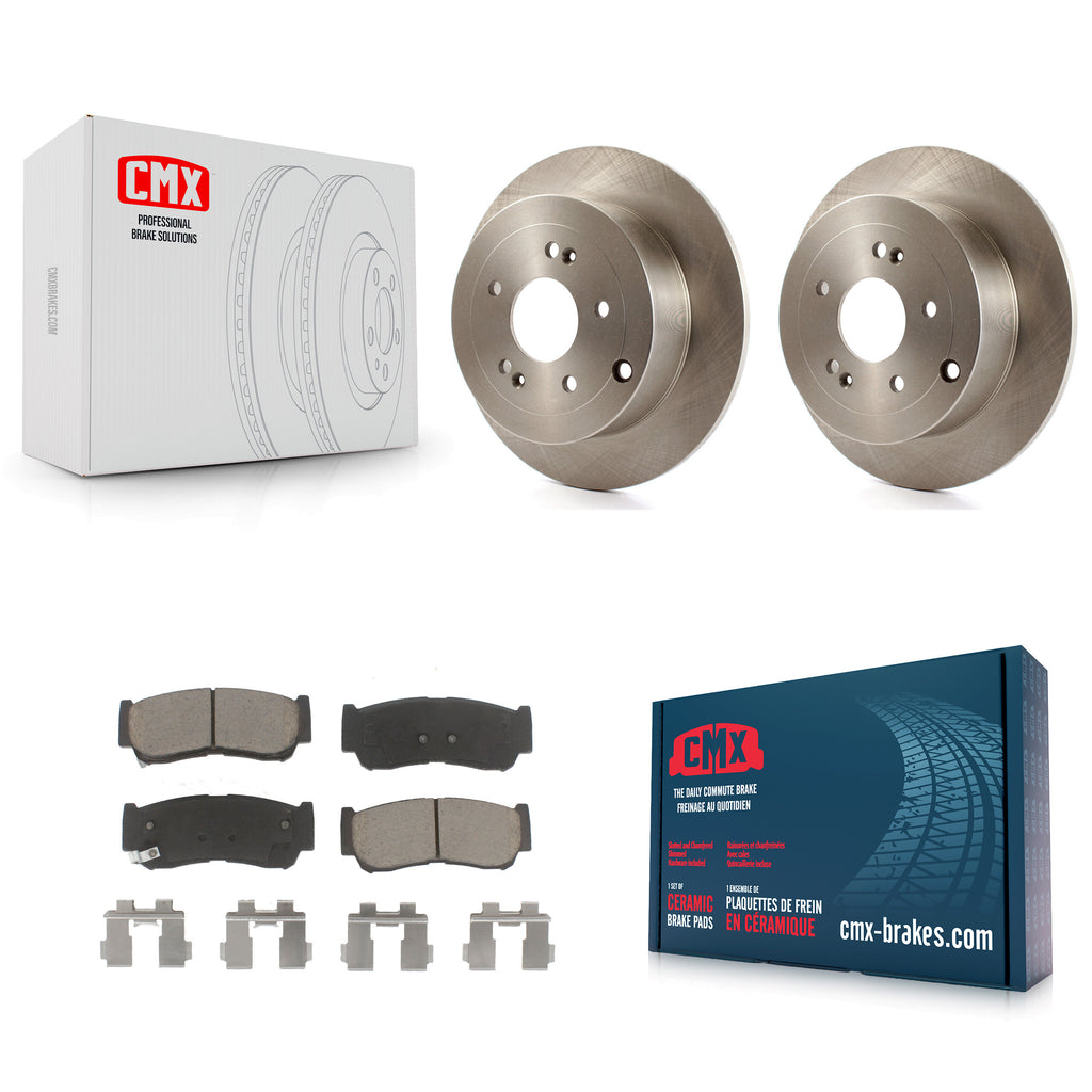 [Rear] 2007-2009 Hyundai Santa Fe Premium OE Brake Rotors & Ceramic Pads Kit For Max Braking