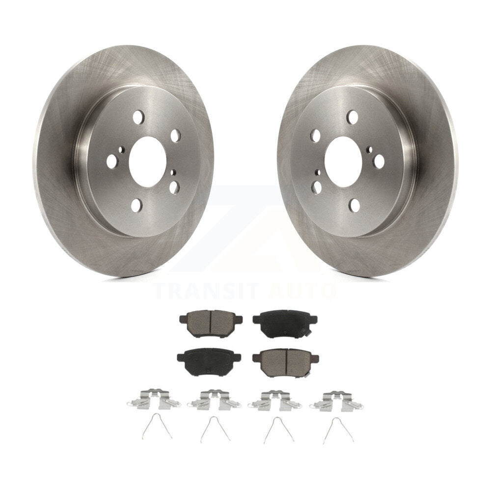 Rear Brake Rotor & Ceramic Pad Kit For Toyota Corolla Prius Matrix Prime Pontiac