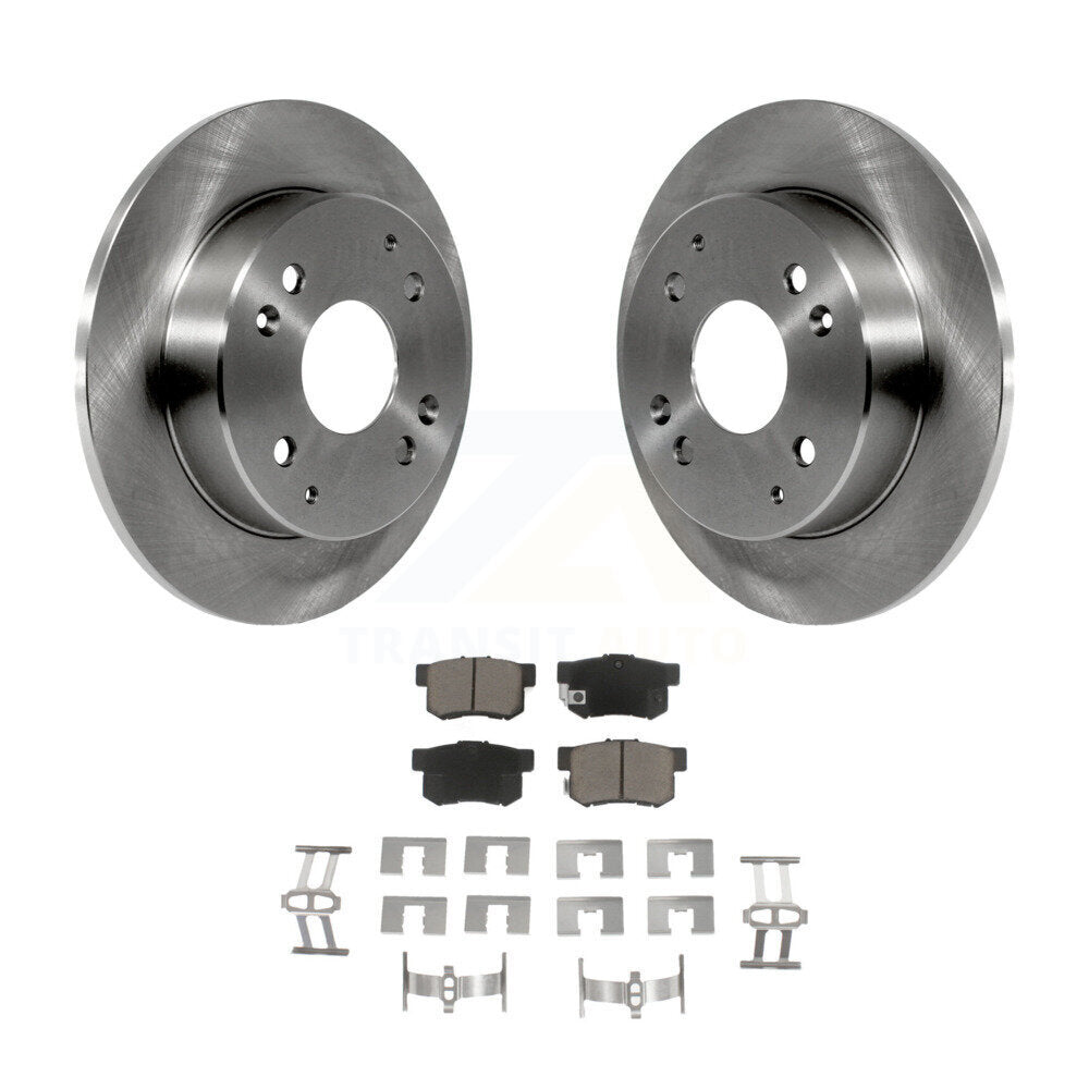 Rear Disc Brake Rotors And Ceramic Pads Kit For Honda Accord Acura CL