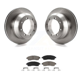Rear Brake Rotor Ceramic Pad Kit For Ford F-350 Super Duty With Dual Wheels